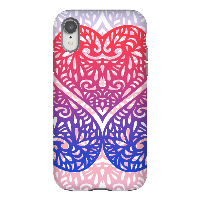 iPhone Xr StrongFit Gradient lace hearts by Oana 