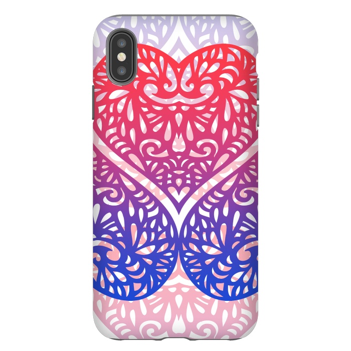 iPhone Xs Max StrongFit Gradient lace hearts by Oana 