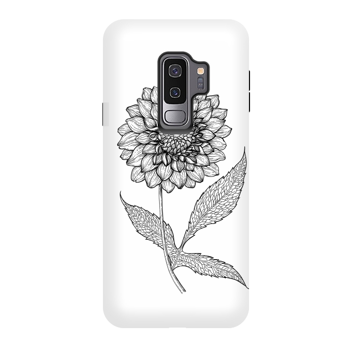 Galaxy S9 plus StrongFit Dahlia drawing by Katerina Kirilova