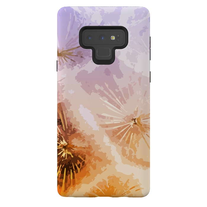 Galaxy Note 9 StrongFit Dandelion Pattern by Creativeaxle