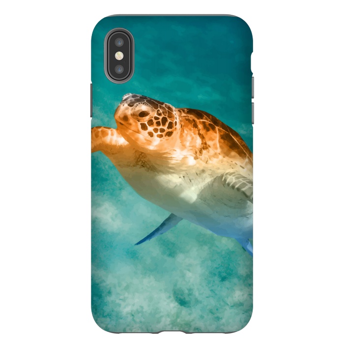 iPhone Xs Max StrongFit Turtle by Creativeaxle