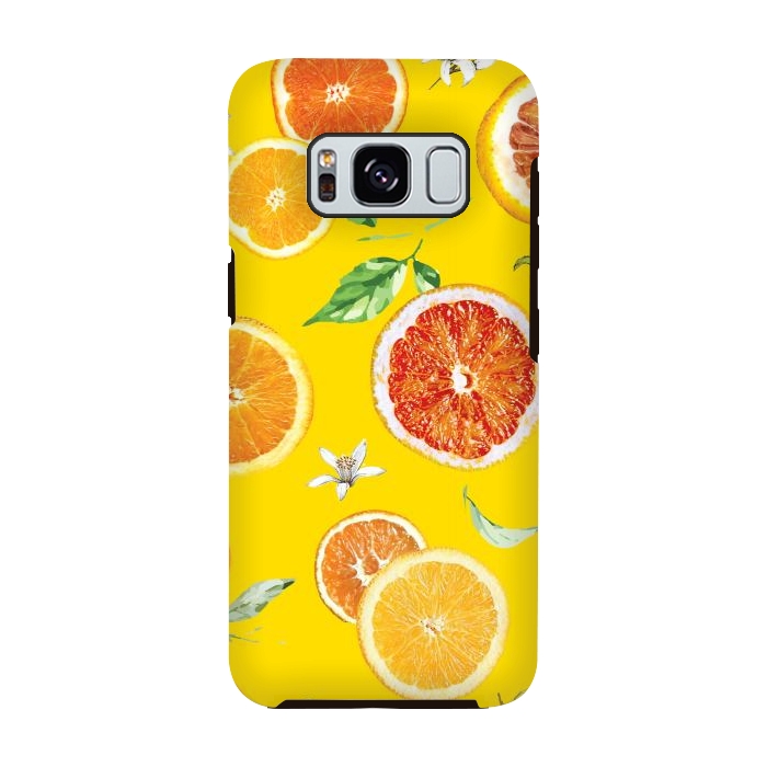 Galaxy S8 StrongFit Orange slices #pattern #trendy #style by Bledi