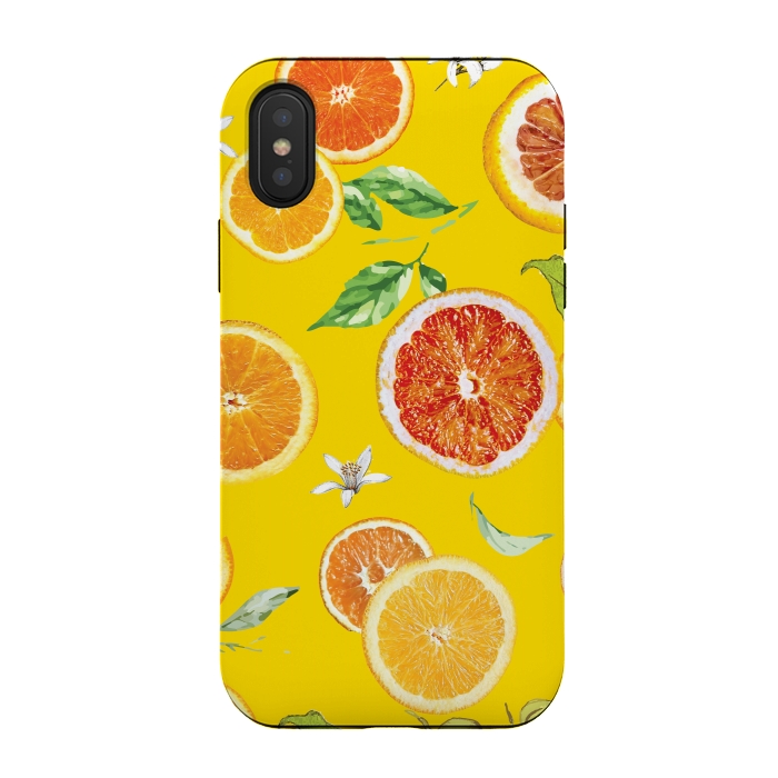 iPhone Xs / X StrongFit Orange slices #pattern #trendy #style by Bledi