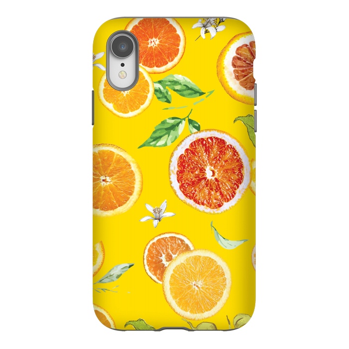 iPhone Xr StrongFit Orange slices #pattern #trendy #style by Bledi