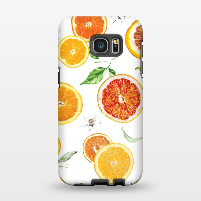 Galaxy S7 EDGE StrongFit Orange slices 2 #pattern #trendy #style by Bledi