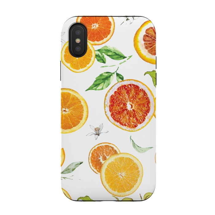 iPhone Xs / X StrongFit Orange slices 2 #pattern #trendy #style by Bledi