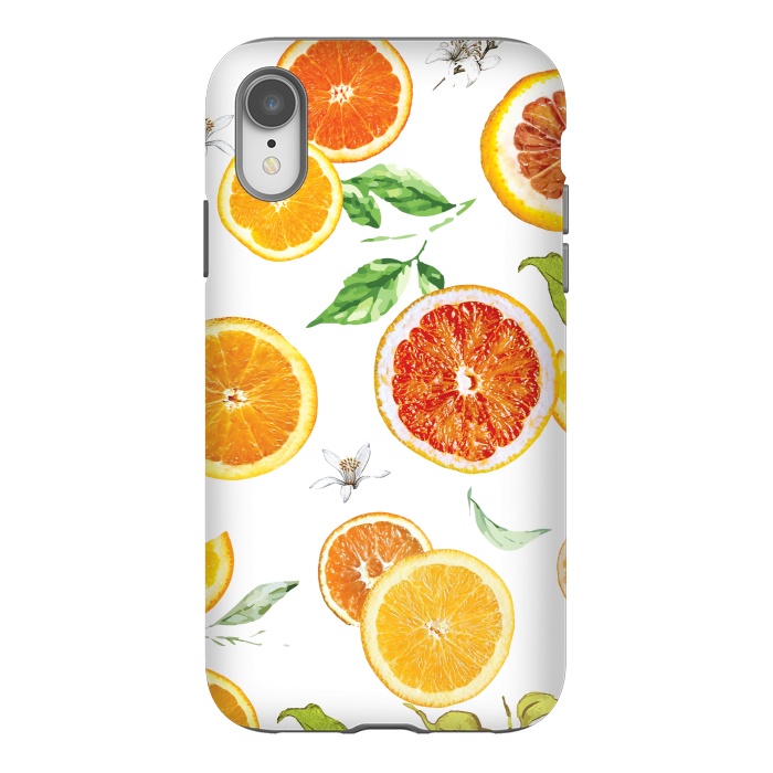 iPhone Xr StrongFit Orange slices 2 #pattern #trendy #style by Bledi