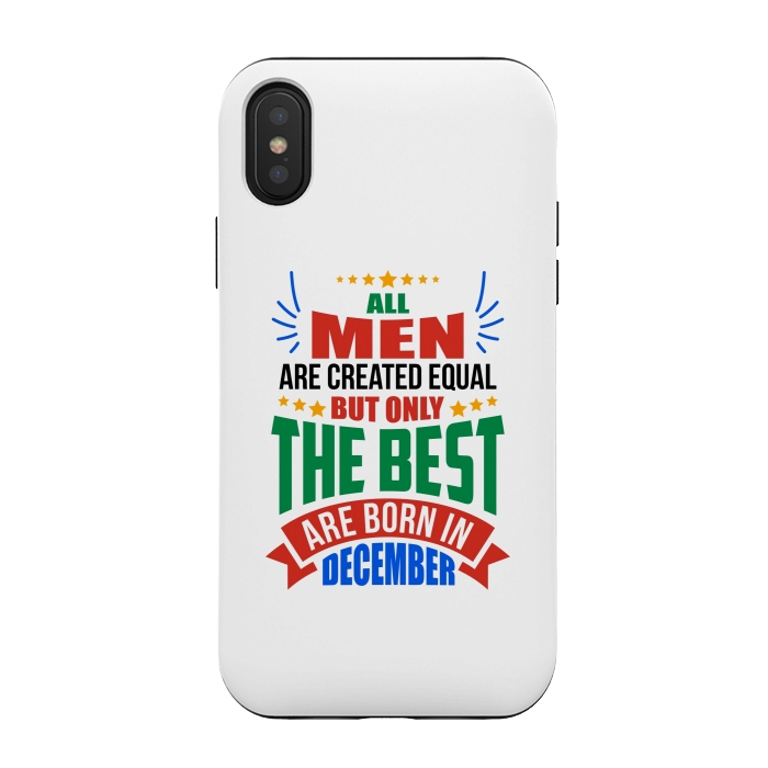 iPhone Xs / X StrongFit Men Birthday - December by Dhruv Narelia