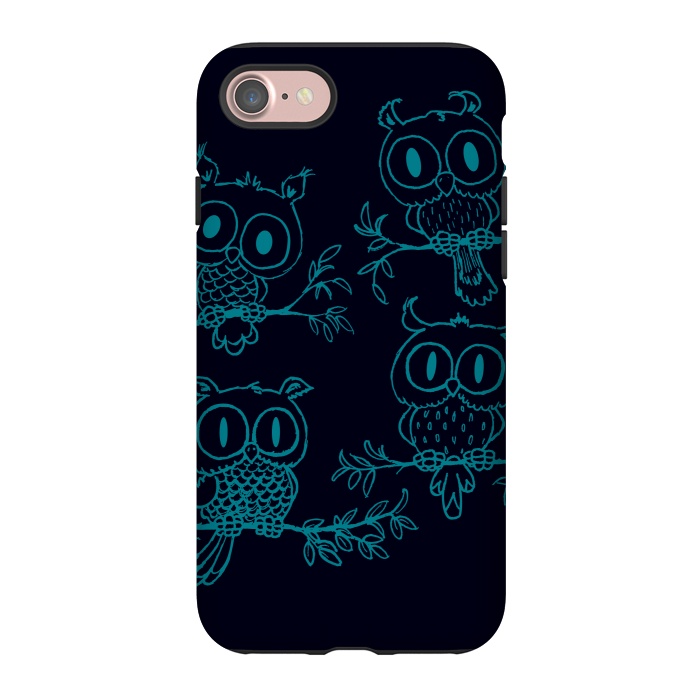iPhone 7 StrongFit Owls in the night by Mangulica
