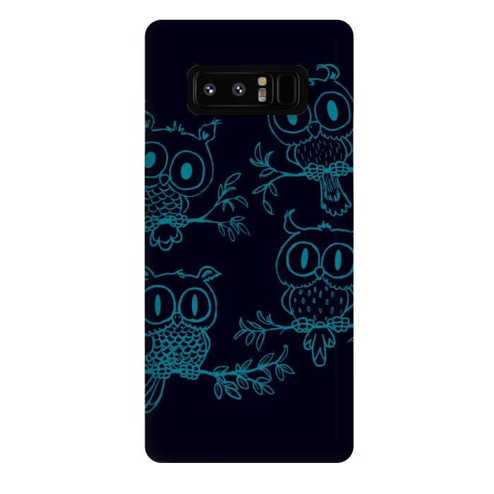 Galaxy Note 8 StrongFit Owls in the night by Mangulica