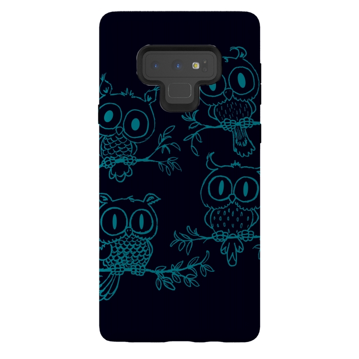 Galaxy Note 9 StrongFit Owls in the night by Mangulica