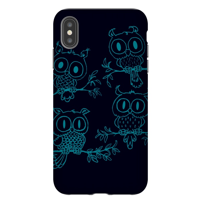 iPhone Xs Max StrongFit Owls in the night by Mangulica