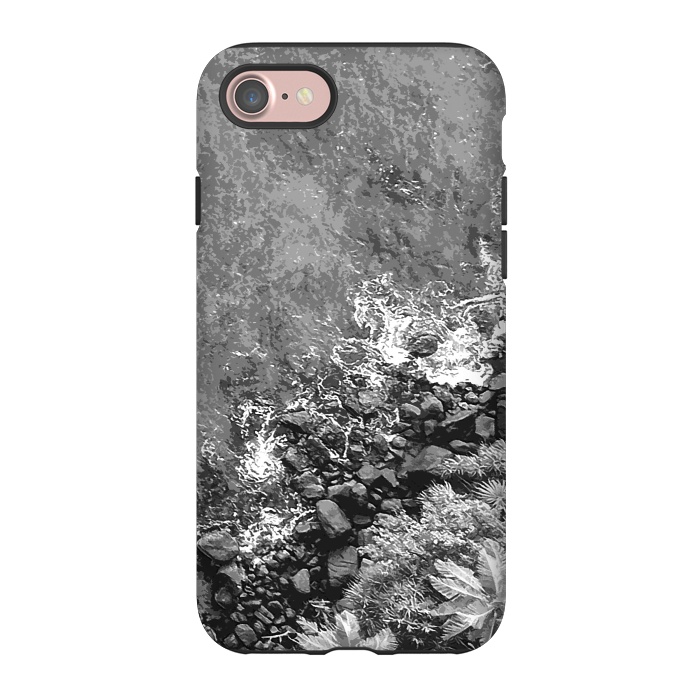 iPhone 7 StrongFit Rocks in the sea, above view 2 by Bledi