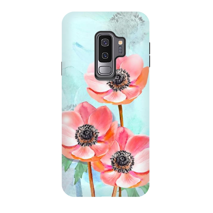 Galaxy S9 plus StrongFit Triple Flower by Creativeaxle