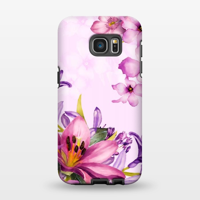 Galaxy S7 EDGE StrongFit Floral Smile by Creativeaxle