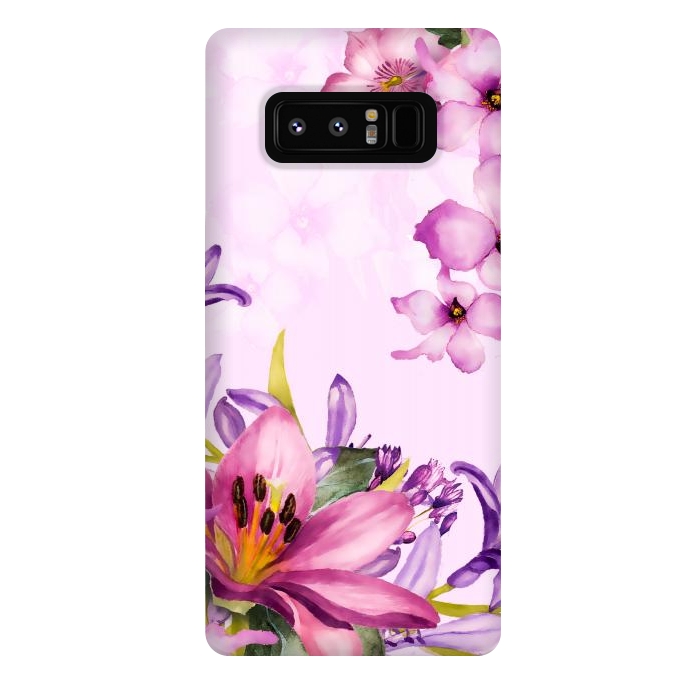 Galaxy Note 8 StrongFit Floral Smile by Creativeaxle