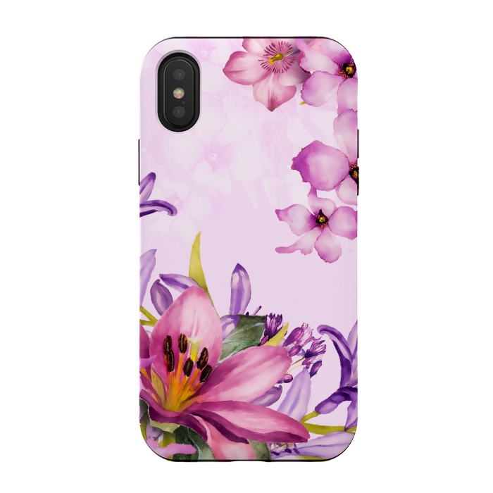 iPhone Xs / X StrongFit Floral Smile by Creativeaxle