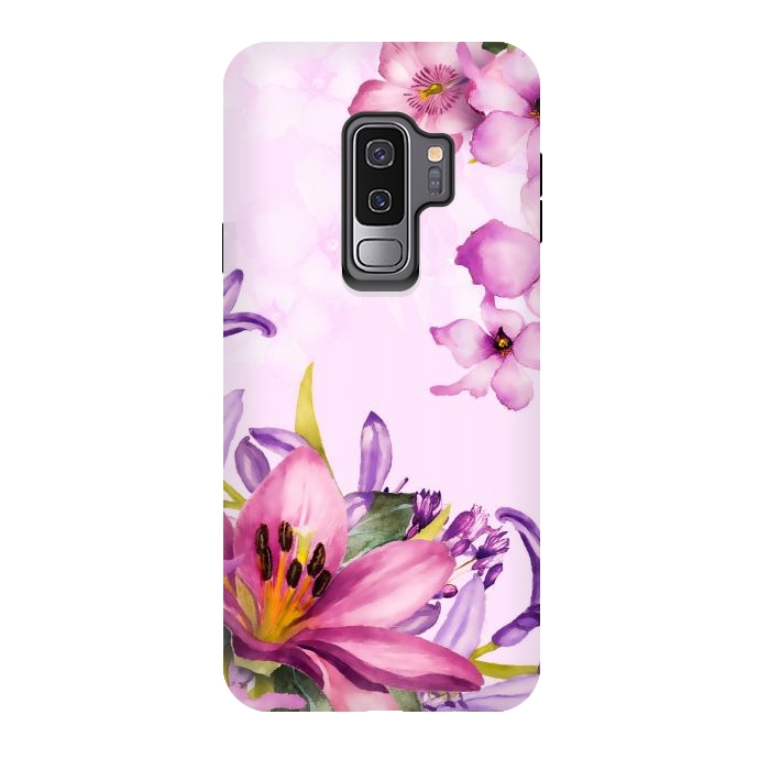 Galaxy S9 plus StrongFit Floral Smile by Creativeaxle