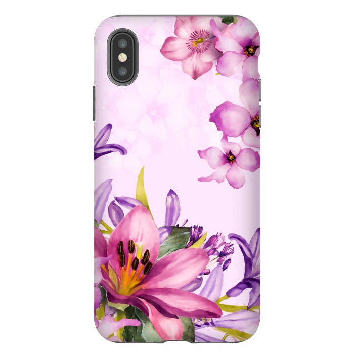iPhone Xs Max StrongFit Floral Smile by Creativeaxle