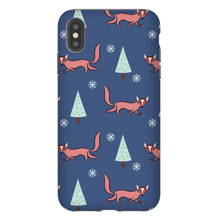 iPhone Xs Max StrongFit Fox Pattern by Uma Prabhakar Gokhale