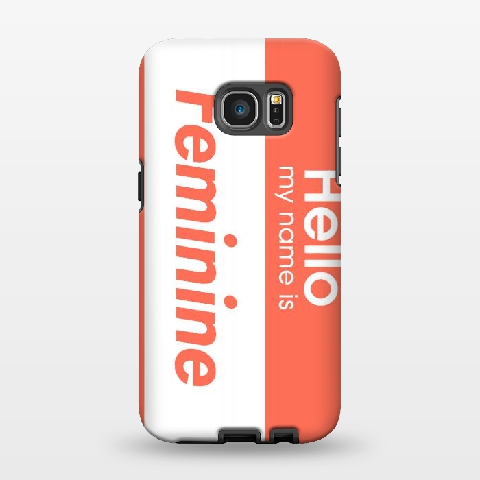 Galaxy S7 EDGE StrongFit Hello My Name is Feminine by Michael Cheung
