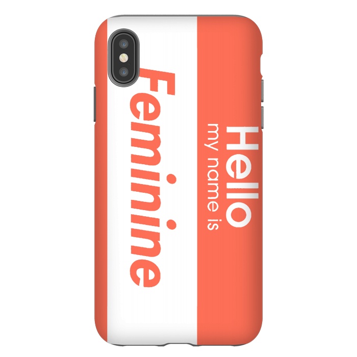 iPhone Xs Max StrongFit Hello My Name is Feminine by Michael Cheung