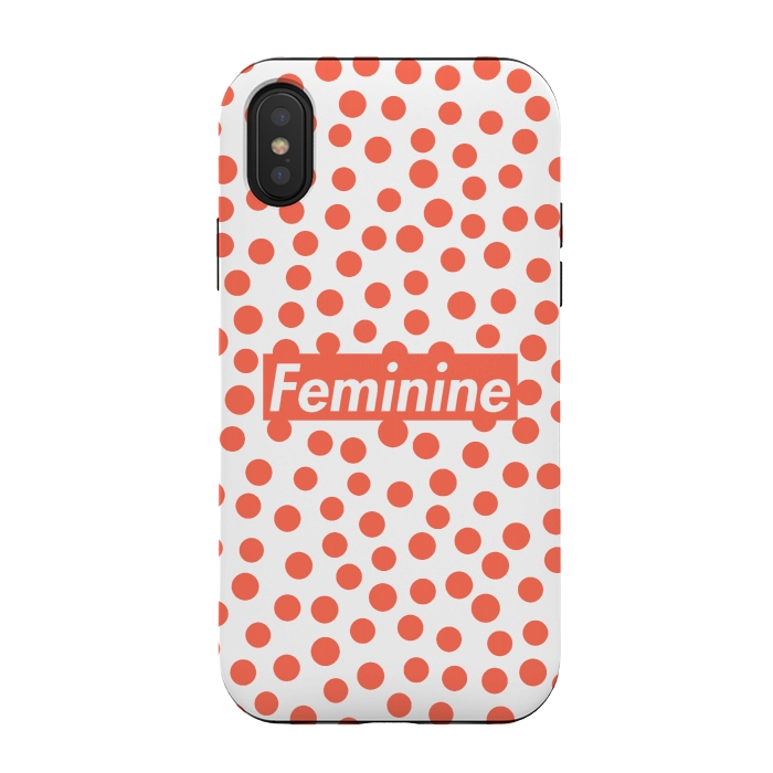 iPhone Xs / X StrongFit Feminine with Polka Dots by Michael Cheung