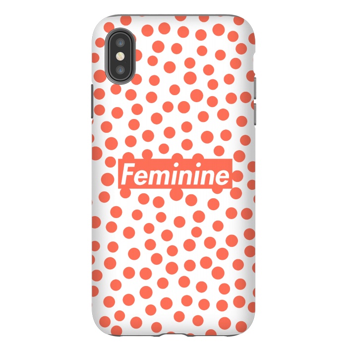 iPhone Xs Max StrongFit Feminine with Polka Dots by Michael Cheung