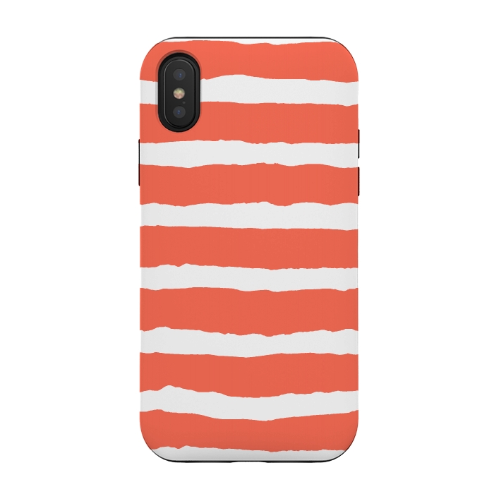 iPhone Xs / X StrongFit Raw Feel Stripes by Michael Cheung
