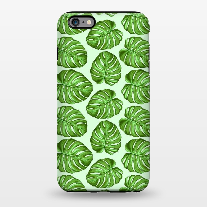 iPhone 6/6s plus StrongFit Monstera Tropical Leaves Seamless Textile Patten  by BluedarkArt