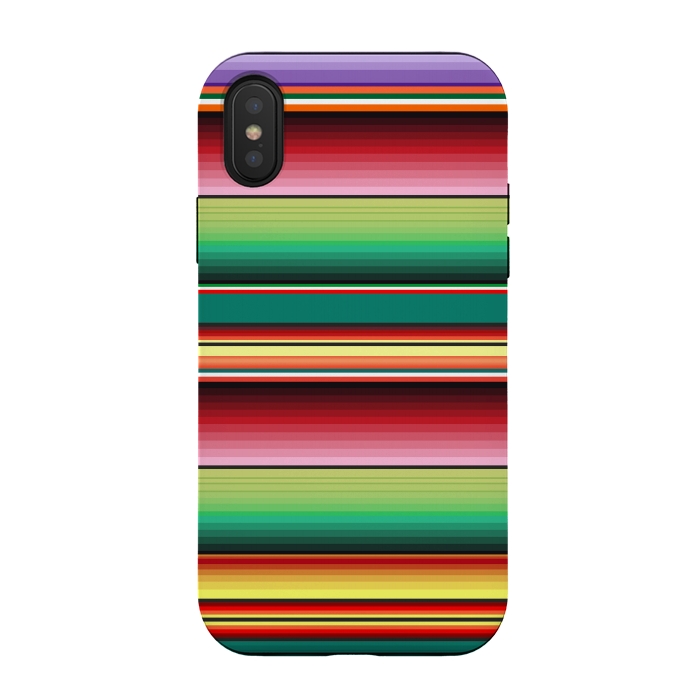 iPhone Xs / X StrongFit Mexican Fabric Texture Colors Textile by BluedarkArt