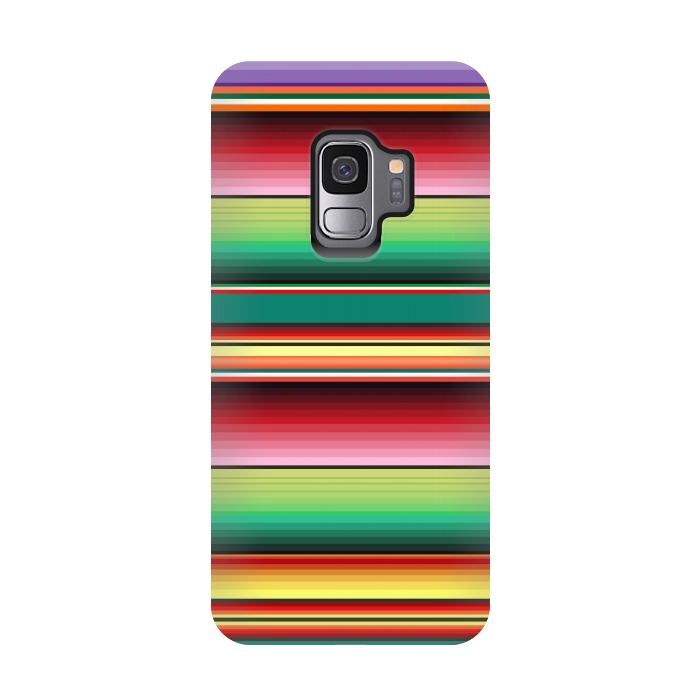 Galaxy S9 StrongFit Mexican Fabric Texture Colors Textile by BluedarkArt