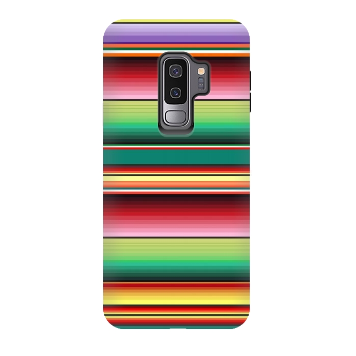 Galaxy S9 plus StrongFit Mexican Fabric Texture Colors Textile by BluedarkArt