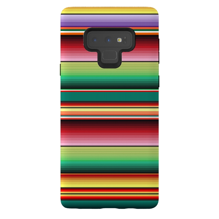 Galaxy Note 9 StrongFit Mexican Fabric Texture Colors Textile by BluedarkArt