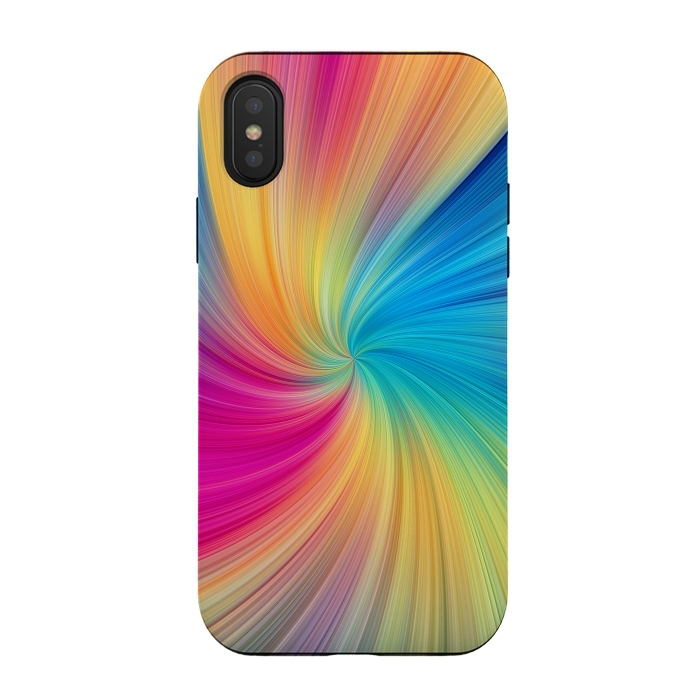 iPhone Xs / X StrongFit Rainbow Abstract Design by Art Design Works