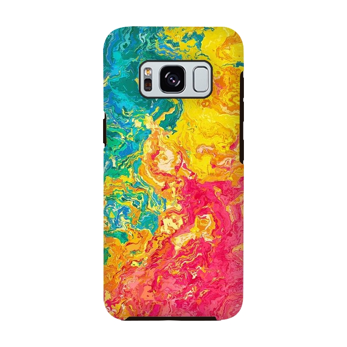 Galaxy S8 StrongFit Rainbow Abstract Painting I by Art Design Works