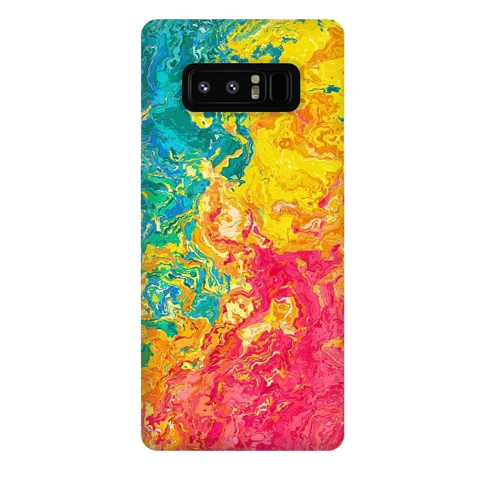 Galaxy Note 8 StrongFit Rainbow Abstract Painting I by Art Design Works