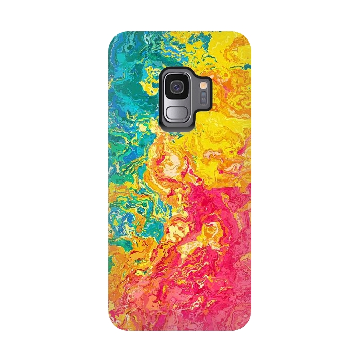 Galaxy S9 StrongFit Rainbow Abstract Painting I by Art Design Works