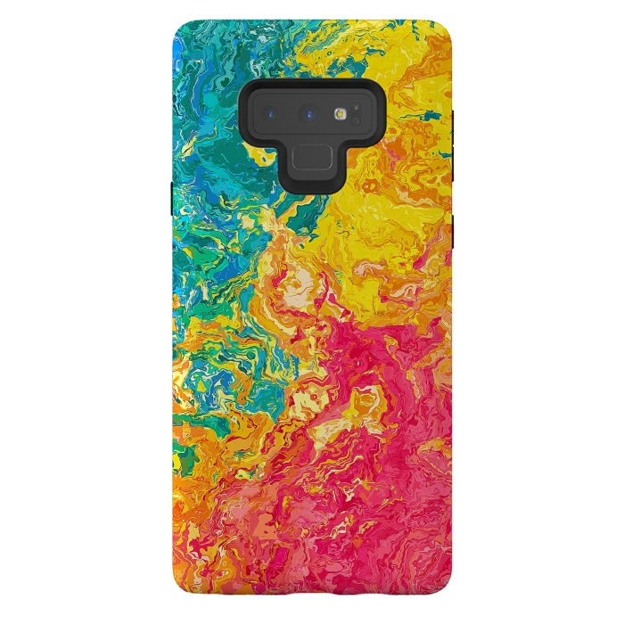 Galaxy Note 9 StrongFit Rainbow Abstract Painting I by Art Design Works