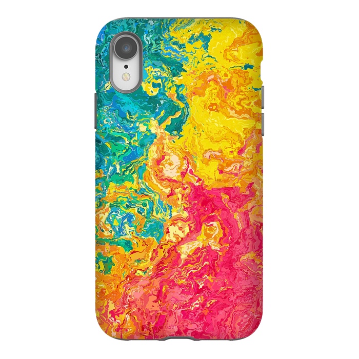 iPhone Xr StrongFit Rainbow Abstract Painting I by Art Design Works