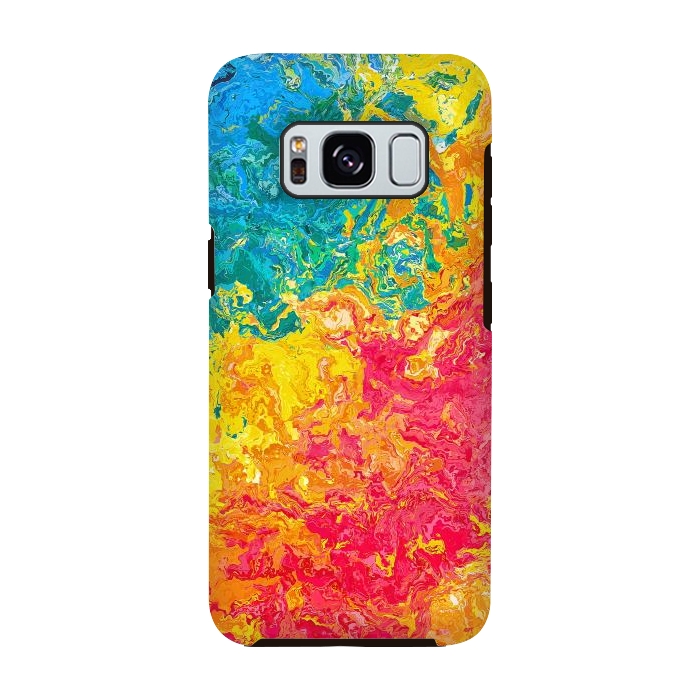 Galaxy S8 StrongFit Rainbow Abstract Painting II by Art Design Works