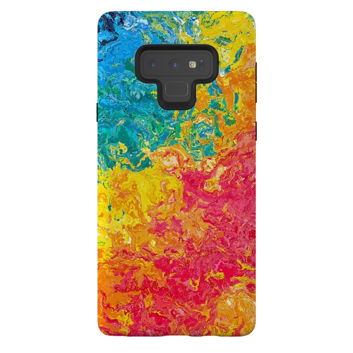 Galaxy Note 9 StrongFit Rainbow Abstract Painting II by Art Design Works