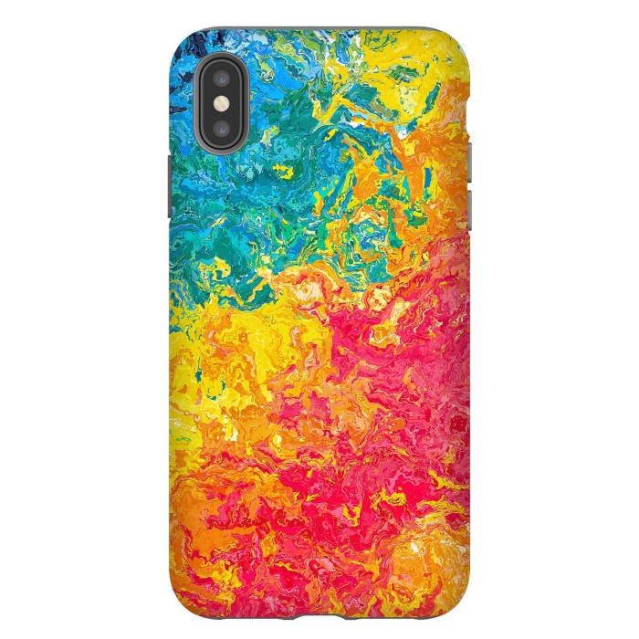 iPhone Xs Max StrongFit Rainbow Abstract Painting II by Art Design Works