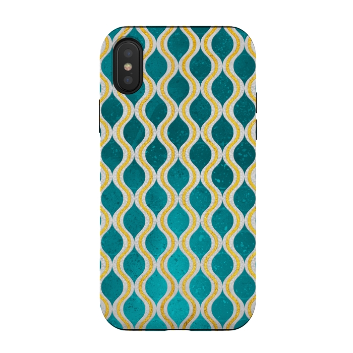 Gold - Turquoise pattern I by Art Design Works
