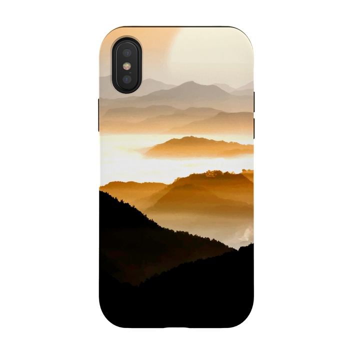 iPhone Xs / X StrongFit Sunrise Mountain by Creativeaxle
