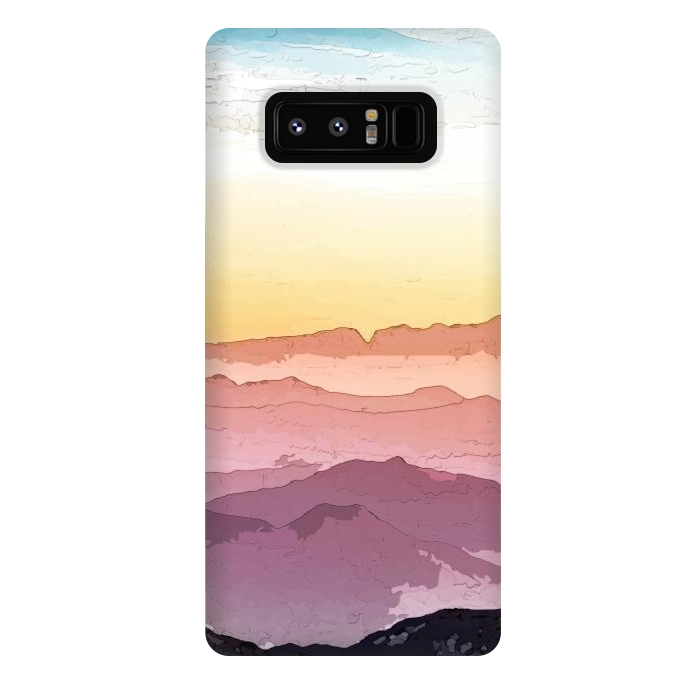 Galaxy Note 8 StrongFit Mountain Waves by Creativeaxle
