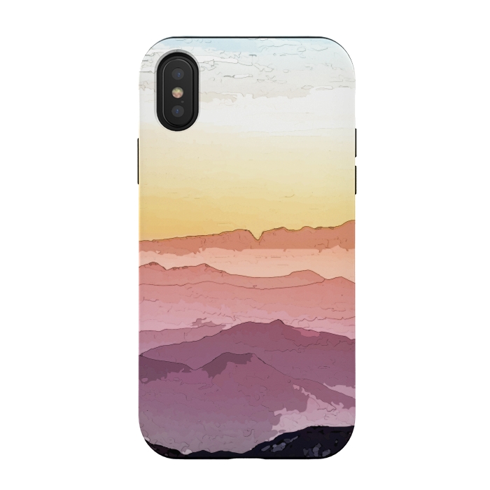 iPhone Xs / X StrongFit Mountain Waves by Creativeaxle