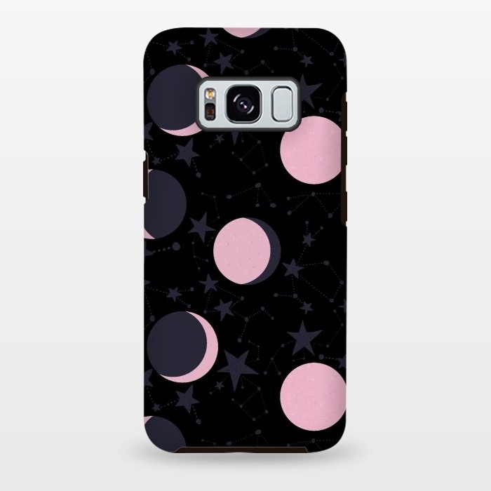 Galaxy S8 plus StrongFit Pink moons on blue by  Utart