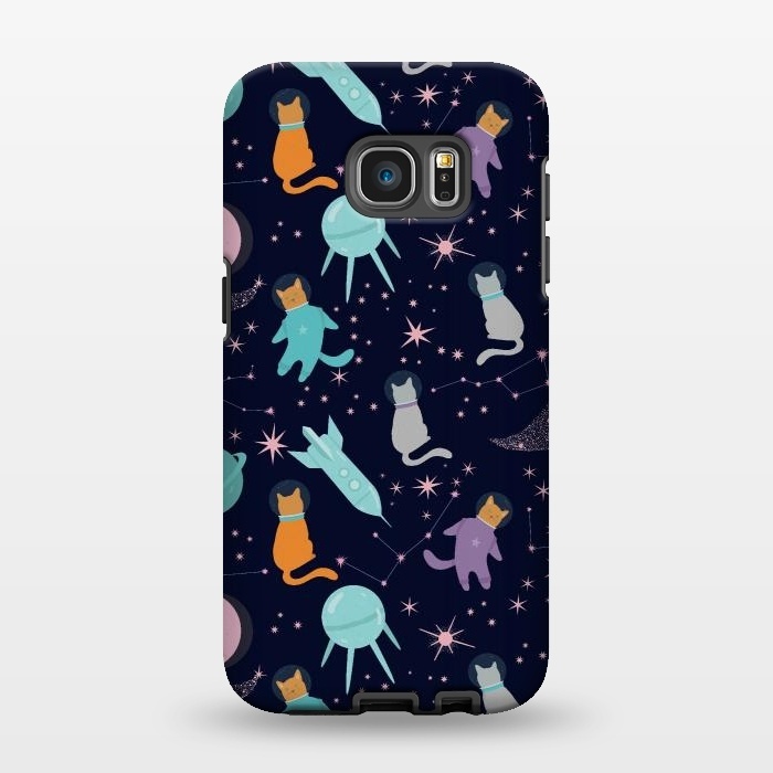 Galaxy S7 EDGE StrongFit Cats in space by  Utart