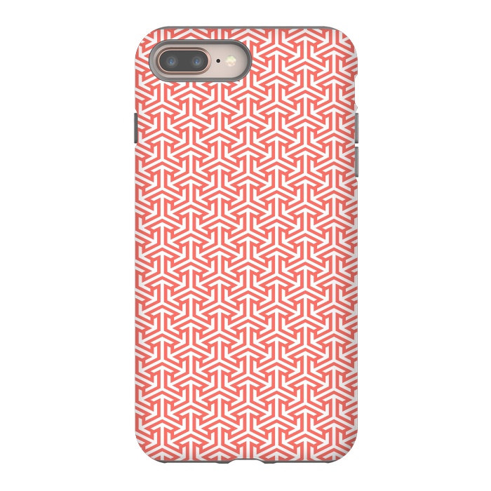 iPhone 7 plus StrongFit Living Coral Pattern III by Art Design Works